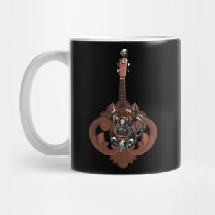 Awesome steampunk guitar with skulls Mug